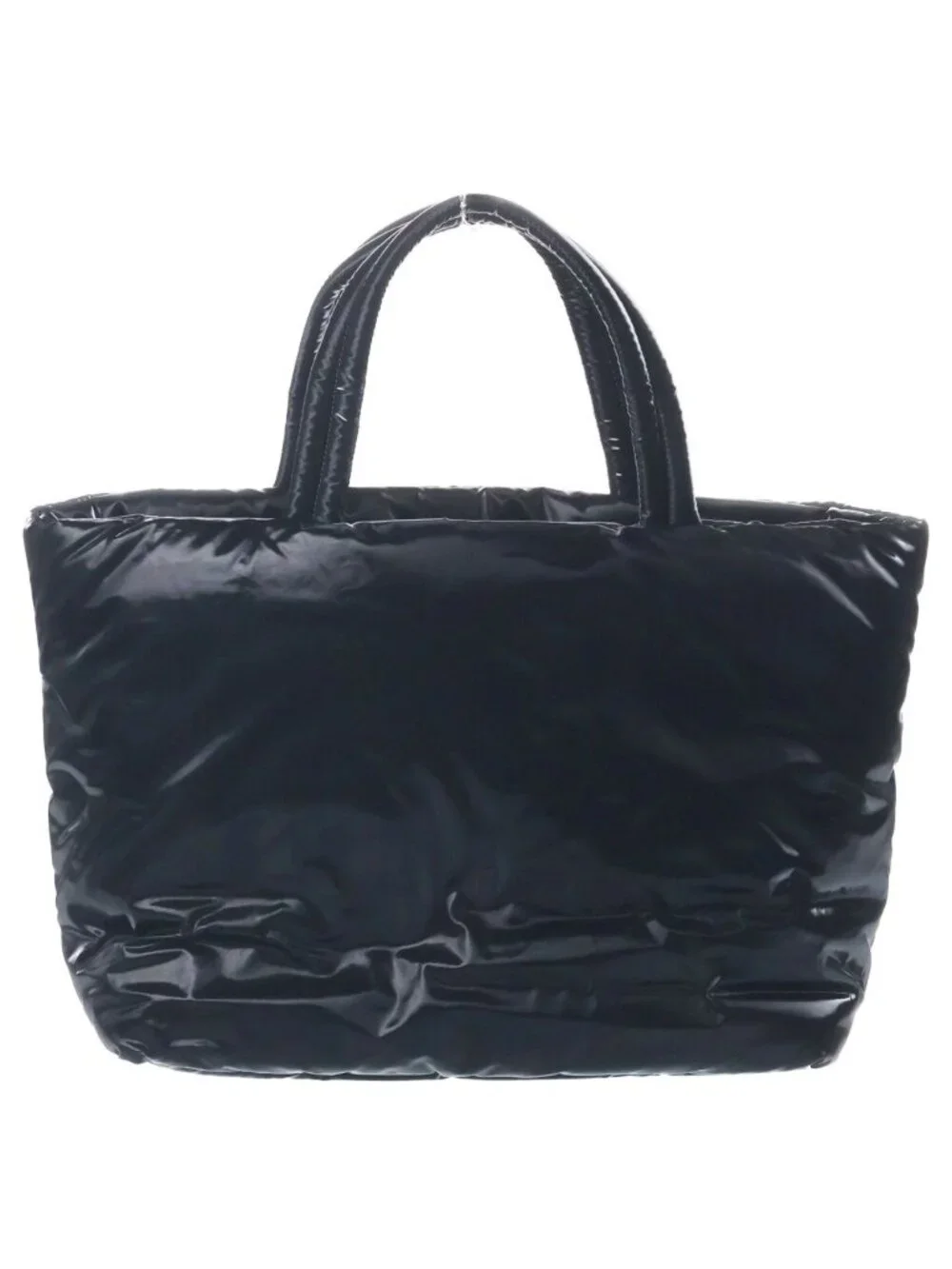Saint Laurent Paris Tote Bag Wide Puffer Logo Black Nylon
